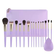 Royal Cosmetics Lilac Dreams- 15 piece brush set with bag and sponge