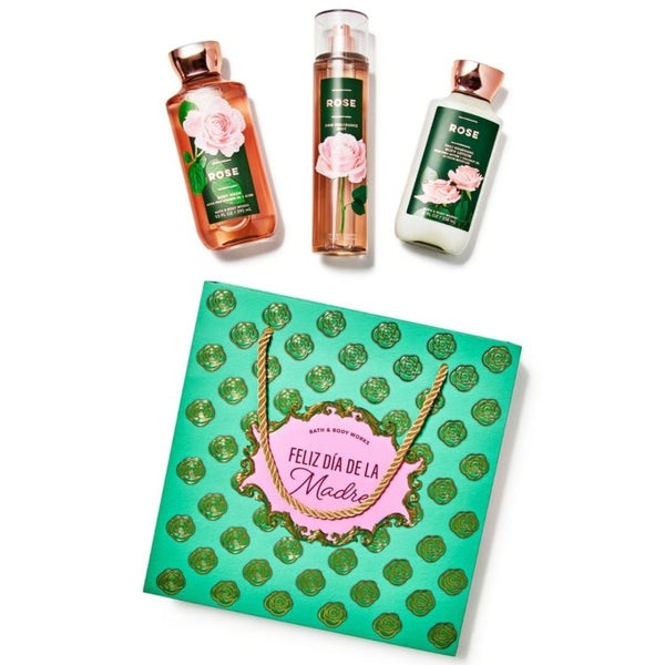 Bath & Body Works Rose Mother's Day Full Size 4 Piece Body Care Set in Gift Box