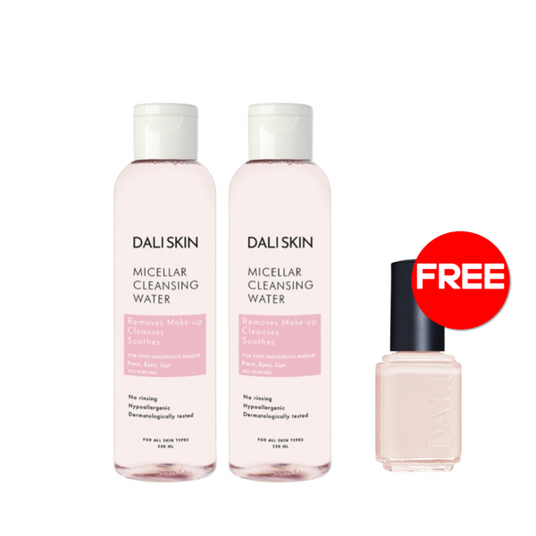 Dali Skin x2 Micellar Water get one dali nail polish for FREE(color will be chosen randomly)