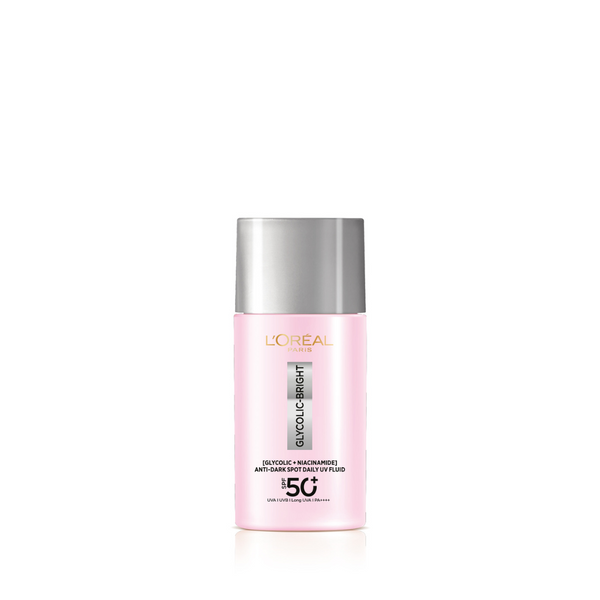L’Oréal Paris Glycolic Bright Anti-Dark Spot Daily UV Fluid SPF 50+ with [Glycolic Acid + Niacinamide]
