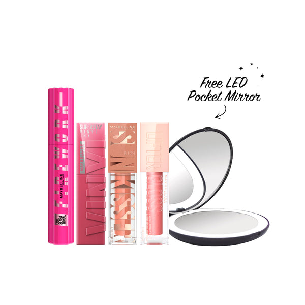 -25% FREE Mirror Maybelline Firework Mascara + SunKisser + Lifter Lip Gloss + Vinyl Ink