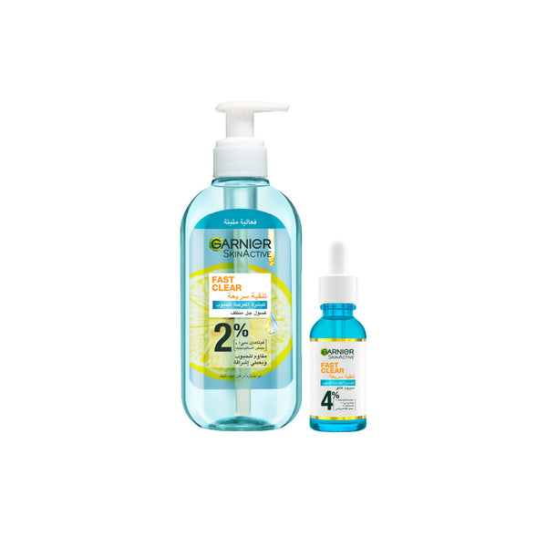 -25% Garnier FAST CLEAR - Gel Wash + Serum