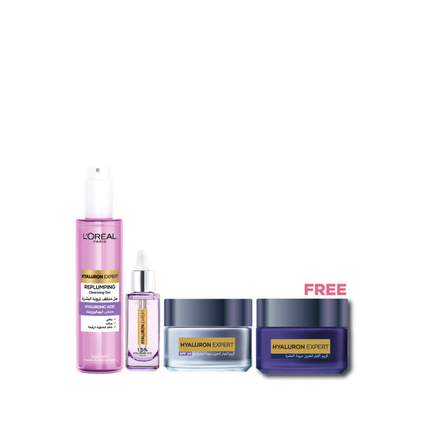 FREE Night Cream with L'Oreal Hyaluron Expert Full Routine: Wash + Serum + Day Cream