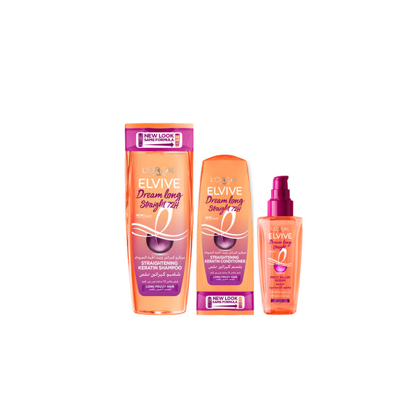 -20% L'Oreal Dream Long Straight Routine Shampoo 400 ml + Conditioner 200 ml + Serum 100 ml