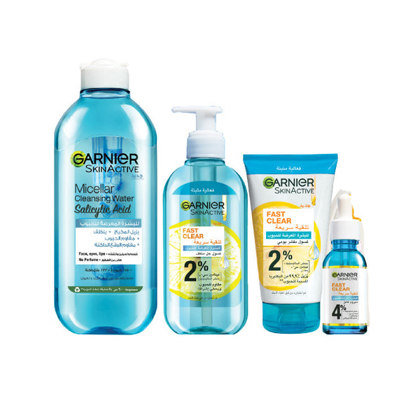 -30% Garnier Fast Clear Micellar +  Gel Wash + Tube Wash + Serum