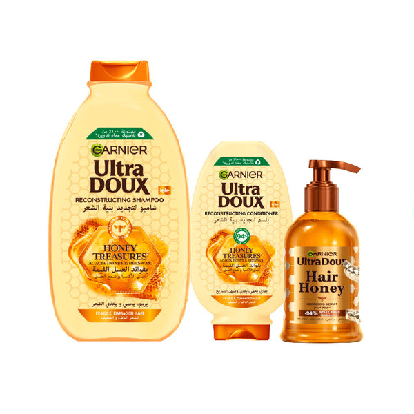 -20% Garnier Ultra Doux Honey Treasures Shampoo + Conditioner + Honey Serum