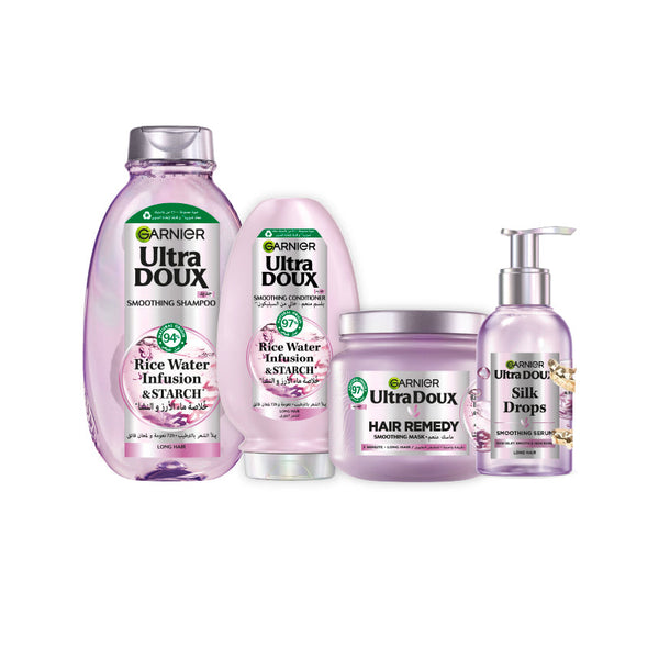 -15% Garnier Ultra Doux  With Rice Water Infusion & Starch For Long Hair Bundle