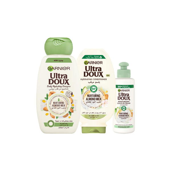 -15% Garnier Ultra Doux Almond Milk and Agave Sap Conditioner + Shampoo + Leave In