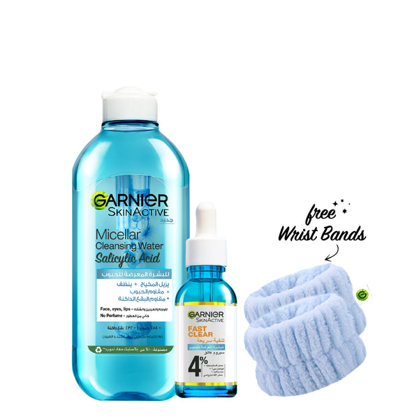 -20% FREE Wrist Band Garnier FAST CLEAR - Serum + Micellar Water