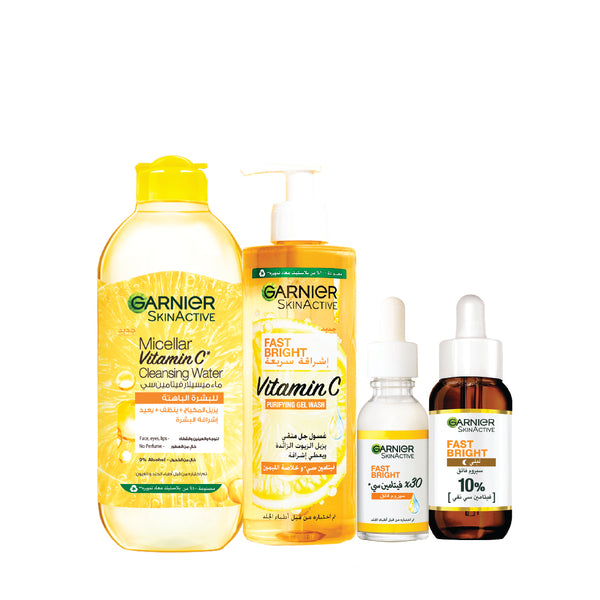 -25% Garnier Micellar Water + Wash + Day Serum + Night Serum