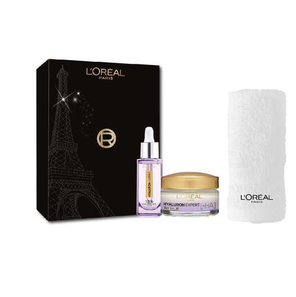 -20% L’Oréal Hyaluron Expert Day Cream + Serum 30 ML + FREE towel & Box