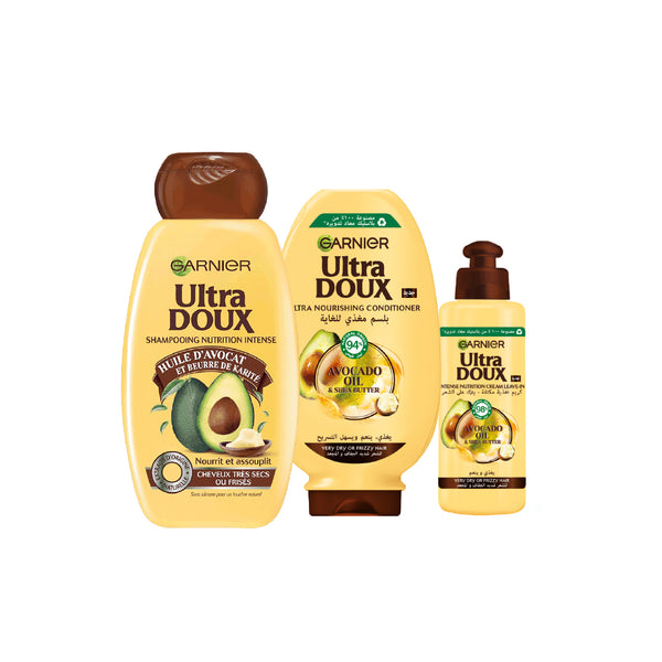 -20% Garnier Ultra Doux Avocado & Shea butter Shampoo + Conditioner + Leave In