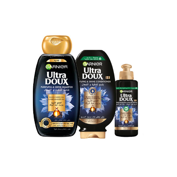 -20% Garnier Ultra Doux Charcoal Conditioner + Shampoo + Leave In