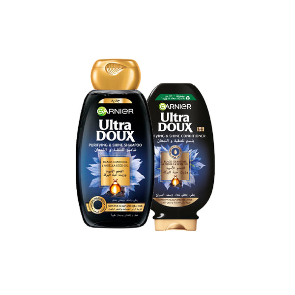 -15% Garnier Ultra Doux Charcoal Conditioner + Shampoo