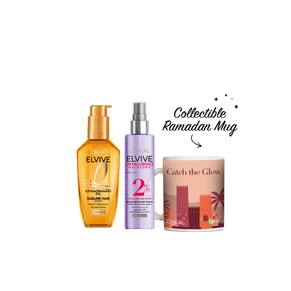 -20% FREE Mug L'Oreal Extraordinary Oil + hyaluron moisture plump hair serum