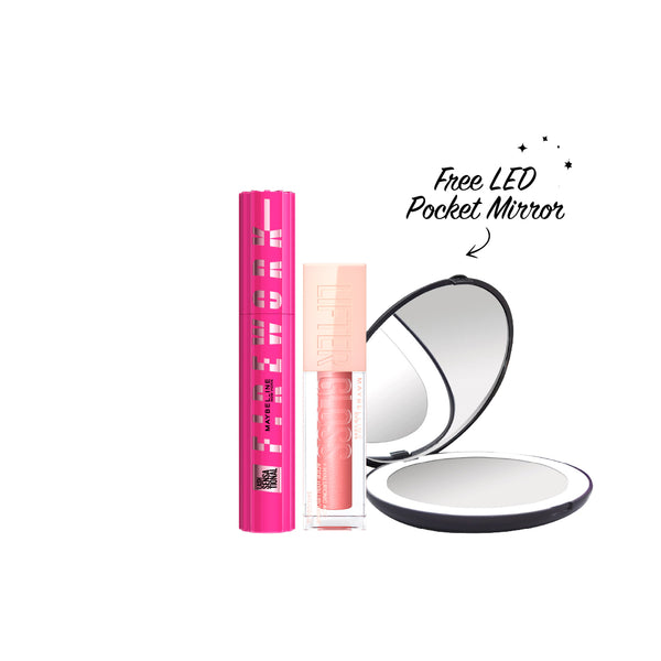 -20% FREE Mirror Maybelline Lash Sensational Firework Mascara + Lifter Lip Gloss