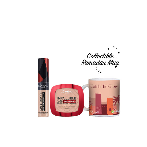 -20% FREE Mug L'Oreal infallible 24H full wear more than concealer + Fresh Wear foundation in a Powder