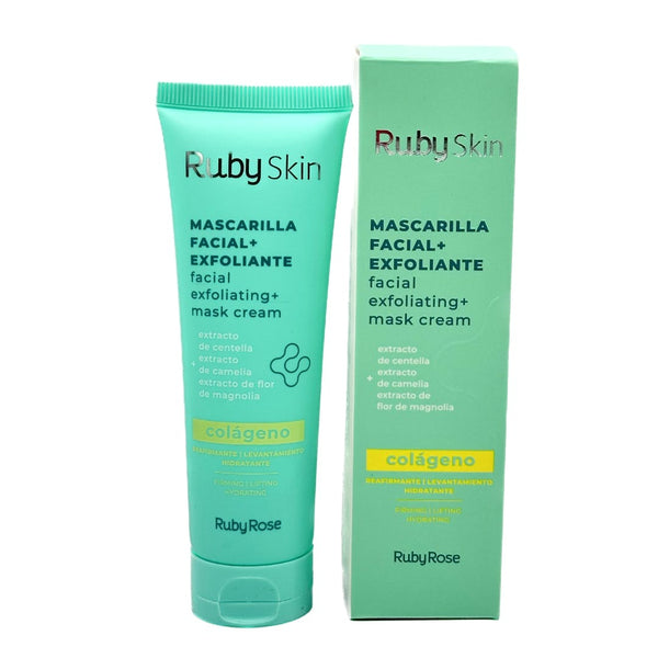 Ruby rose skin exfoliating cream mask with collagen HB-205