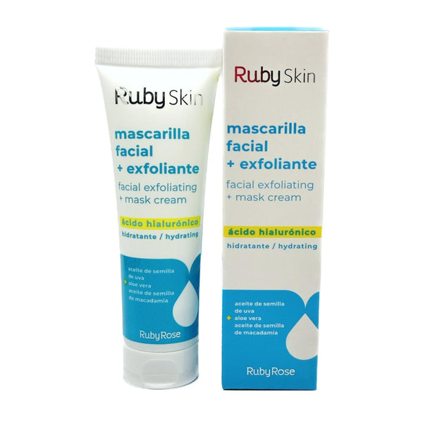 Ruby rose skin exfoliating cream mask with hyaluronic acid HB-505