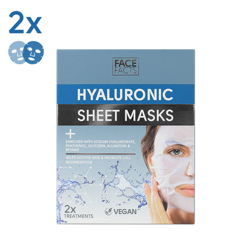 Face Facts Hyaluronic Sheet Mask x2