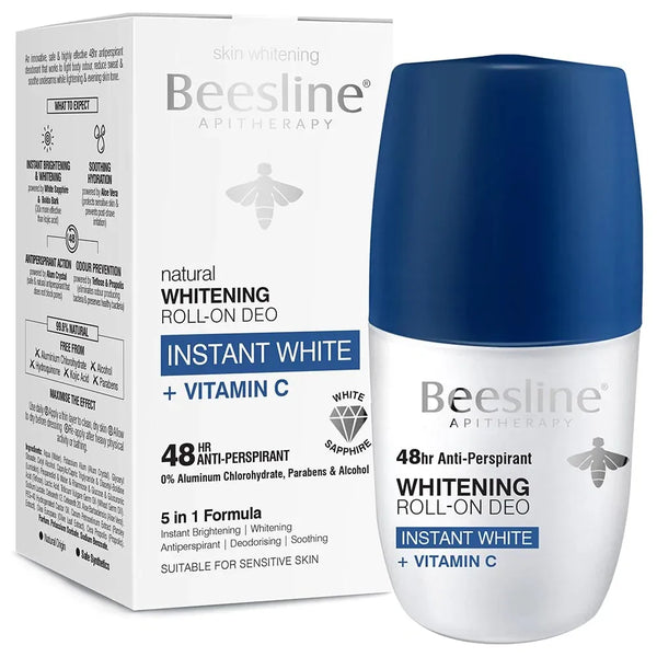 Beesline whitening roll-on deodorant - instant white + vitamin C