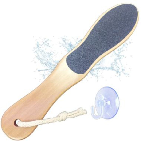 Elephant wooden handle double sided foot scruber for heels ELNF122