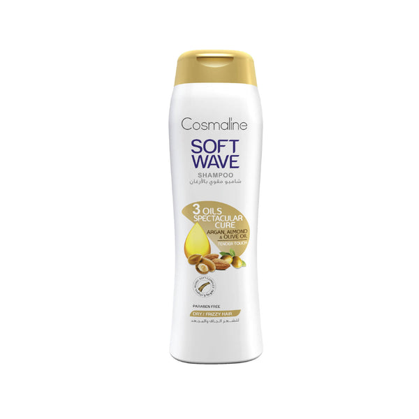 Cosmaline soft wave 3 oils spectacular cure shampoo for dry/ frizzy hair 400ml