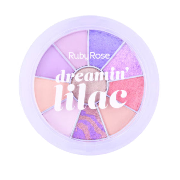 Ruby rose round eyeshadow and highlighter palette dreamin' lilac #1 HB-1075