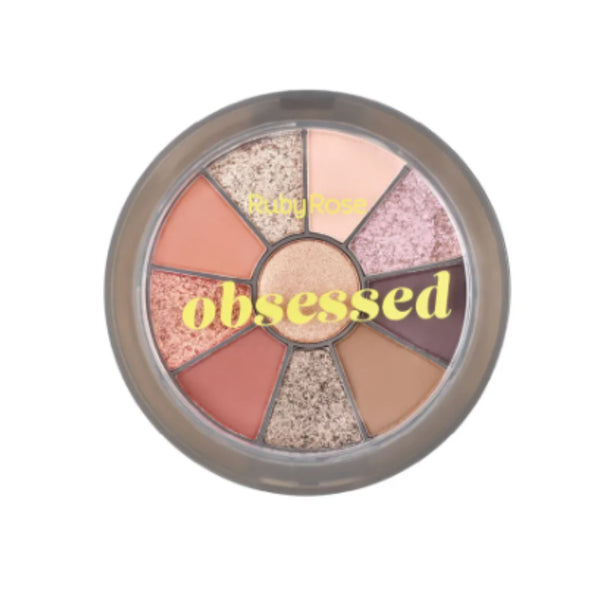 Ruby rose round eyeshadow and highlighter palette obsessed #7 HB-1075