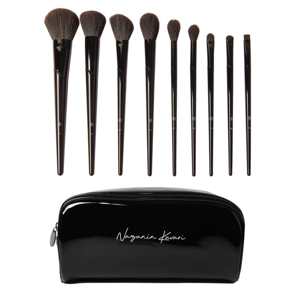 Bh cosmetics 9 pieces brush set with bag