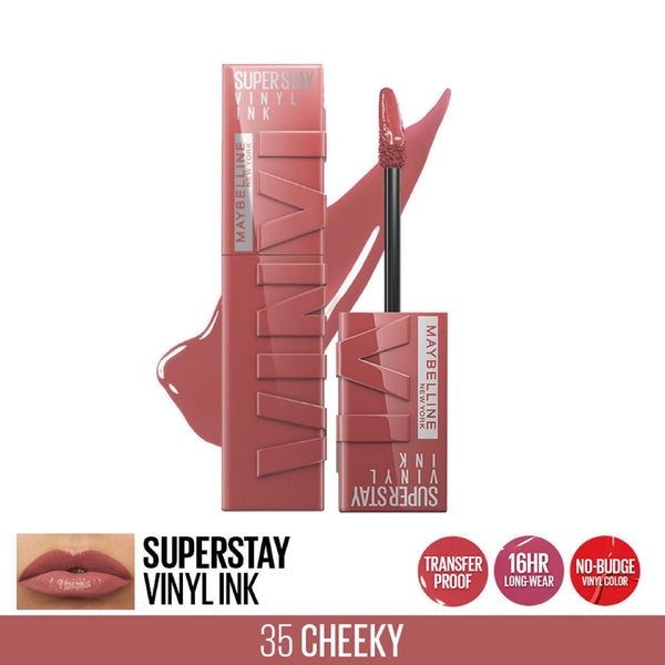 Maybelline Super Stay Vinyl Ink Longwear Liquid Lipcolor Cheeky 35