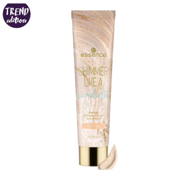 Essence shimmer like a coralista bronzing shimmer cream face and body for light skin