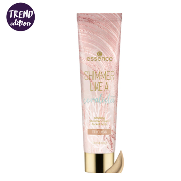 Essence shimmer like a coralista bronzing shimmer cream face and body for medium skin
