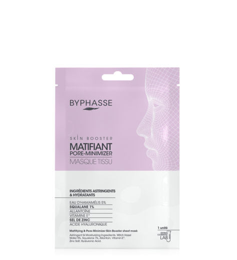 Byphasse skin booster matifiant pore-minimizer masque tissu