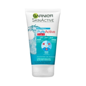 Garnier pure active 3 in 1 wash, scrub and mask