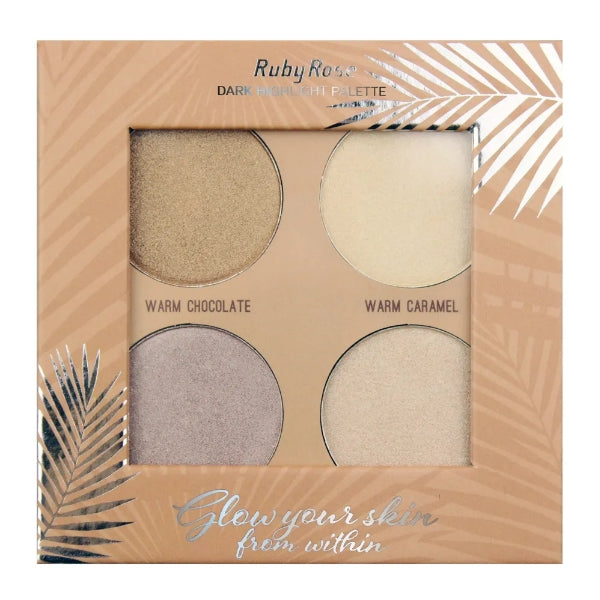 Ruby rose glow your skin highlighter palette HB-7500/D