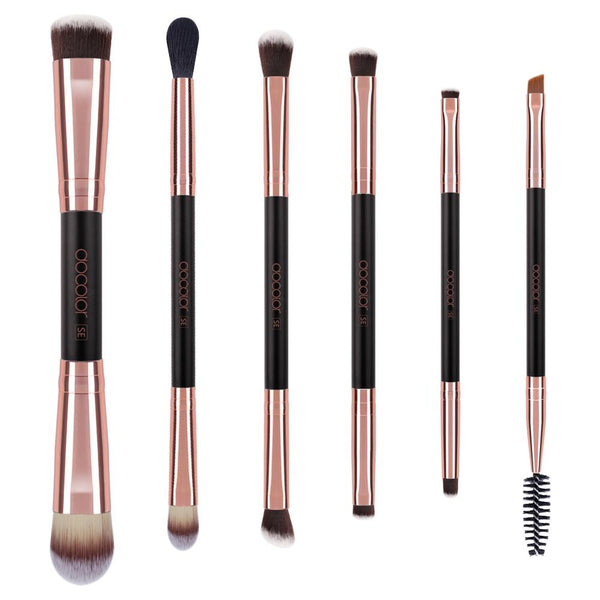 Docolor Rose Gold - 6 Pieces Double-Ended Eye Brush Set dc 0607