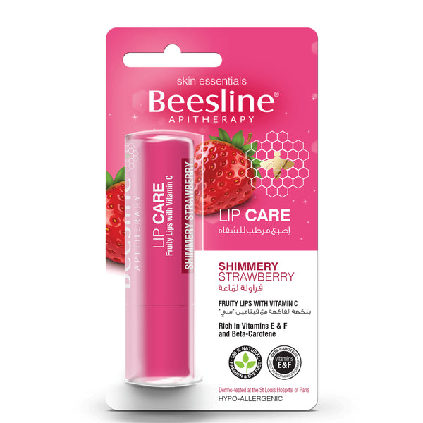 Beesline Lip Care Balm Shimmery Strawberry